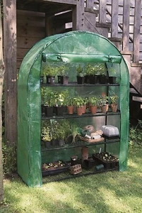 Semillas de invernadero de 4 niveles grandes de flores de jardín arco extra ancho cubierta de alta resistencia - Imagen 1 de 12