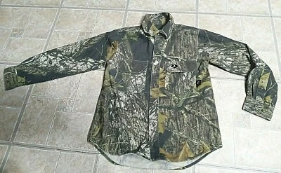 Mossy Oak Camo Size Youth Medium Hunting Shirt Long Sleeve Pocket Cotton Flannel - Image 1 of 4
