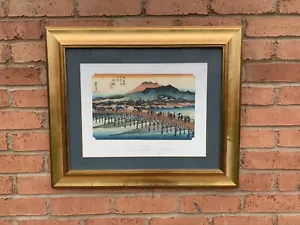 Bloque de madera Utagawa Hiroshige1797-1858 53 estaciones del Tokaidô #55 KIOTO - Imagen 1 de 8