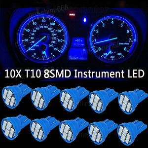 10K Blue LED 194 Wedge Speedo Dash Gauge Instrument Panel Light Bulb For Chevy
