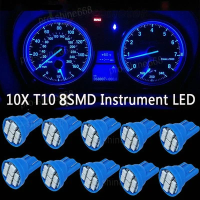 10K Blue LED 194 Wedge Speedo Dash Gauge Instrument Panel Light Bulb For Chevy - Image 1 of 4