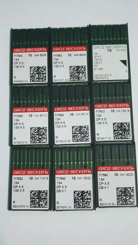 GROZ BECKERT DP× 5 GROZ-BECKERT INDUSTRIAL SEWING MACHINE NEEDLES MANY SIZES