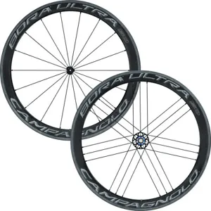 Campagnolo Wheels Bora Ultra 50 Dark Label Rim Brake Carbon Road Bike Wheelset - Picture 1 of 4