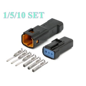 NEGRO 3 pines/vías JST JWPF impermeable conector enchufe kit 03T/03R-JWPF-VSLE - Imagen 1 de 3