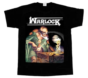 WARLOCK BURNING THE WITCHES'84 NEW SHORT LONG SLEEVE BLACK T-SHIRT - Picture 1 of 3
