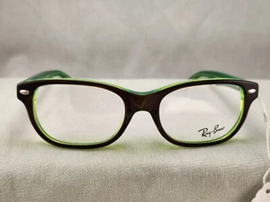 RAY-BAN RB1555 YOUTH EYEGLASS size 48-16-130 col 3665 BROWN on GREEN w/CASE - Picture 1 of 4