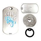 IT'S A BOY CURSIVE - CUSTOMIZED - EMBOSSED NECKLACE - Tag-Z Military Dog Tags