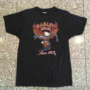 1982 Brown's Harley Davidson Manistee, MI Vintage T Shirt NOS HARLEY RULES USA L - Picture 1 of 8