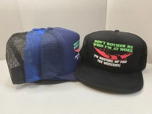New Old Stock Mesh Snapback Hat Don't Bother Me When I'm Working - Picture 1 of 2