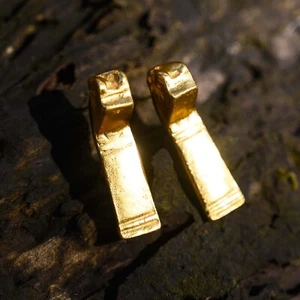 Pendientes de serpiente con estilo precolombino 24k GP | Al otro lado del charco - Imagen 1 de 6