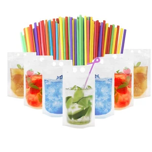 50-500 PCS Heavy Duty Translucent Frosted Stand Up Juice Pouches + Zip Hand-held - Picture 1 of 14