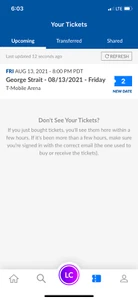 August 13 GEORGE STRAIT Concert T MOBILE ARENA - Picture 1 of 1