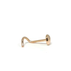 18ct Rose Gold rounded dome Nose Stud nose Pin nose Ring Handmade 3.5mm - Picture 1 of 9