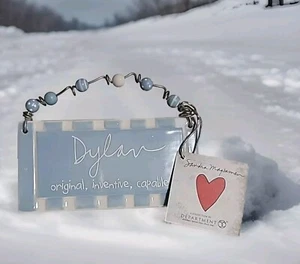 Department 56 Sandra Magsamen Boy Name Tag Ornament Decor Ceramic Plaque Dylan - Picture 1 of 3