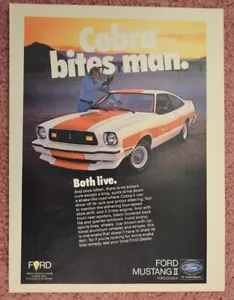 1978 Ford Mustang Cobra Car Automobile Print Ad - Bild 1 von 1