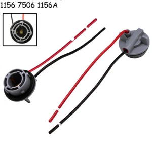 1156 P21W BA15S Bulb Socket Brake Turn Signal Light Harness Wire Plug Connector - Picture 1 of 9
