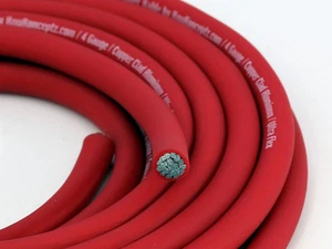 KnuKonceptz KCA Red Ultra Flex 4 Gauge Battery Power Wire TRUE 4 AWG - Picture 1 of 1