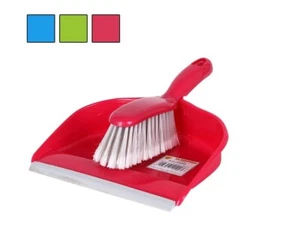 Plastic Dustpan Rubber Lip Assorted colours - Picture 1 of 1