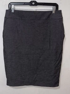 Express Outlet Skirt Womens 10 Gray Pencil Knee Length Lined Business - Picture 1 of 10