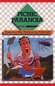 PICNIC PARANOIA (TI-99/4a, 1984) ATARISOFT ON 5.25 FLOPPY DISK & COPY OF MANUAL - Picture 1 of 1