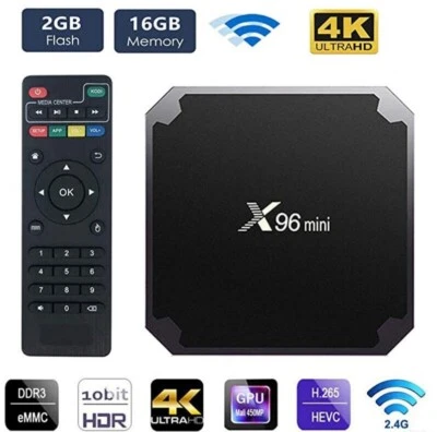 X96 mini TV BOX Amlogic Quad Core Android9.0 4K Smart TV Box Media Player 2+16GB - Image 1 of 4