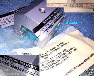 Schlitz Kloben Klemme OVP BW Feld Op Tisch Normschiene Maquet Field Table BUND Y - Bild 1 von 2