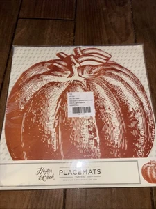 Hester & Cook Pumpkin, Paper Placemats Pack of 12 Made in the USA 16” X 15” - Picture 1 of 2