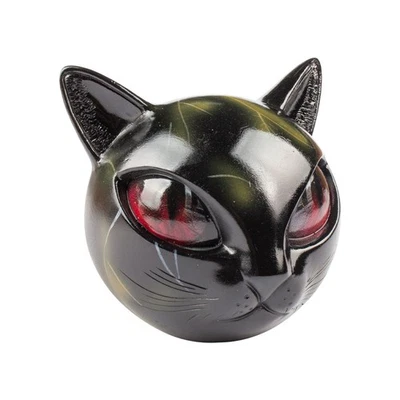 Cabeza de Gato Negro Escultura Mármol Textura Curación Recuerdo Regalo EE. UU. Foto 1 de 4