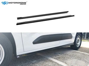 SIDE SKIRTS EXTENSIONS FOR CITROEN BERLINGO / PEUGEOT PARTNER L1 MK3 GLOSS BLACK - Picture 1 of 5