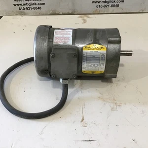 Baldor VM3545 Three Phase Industrial Motor 5/8" Keyed Shaft 1HP 3450RPM 208-2... - Picture 1 of 6