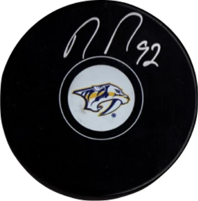 Disco firmado autografiado por Ryan Johansen NHL Nashville Predators certificado de autenticidad PSA Testigo Foto 1 de 3