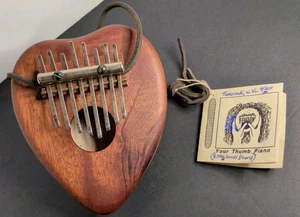 Handcrafted African Wooden Kalimba  • Finger Harp 8 Keys with Lanyard & Manual - Picture 1 of 9