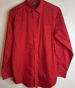Izod Boys Long Sleeve Red Button Down Dress Shirt Sz XL 18-20 - Picture 1 of 9