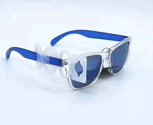Gafas de sol retro clásicas UV 100 % con lentes espejadas azules para mujer - Imagen 1 de 7