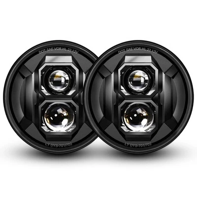 Faros LED redondos de 7 pulgadas 2 piezas DOT para camioneta Ford F-100 F-250 F-350 1953-1957 Foto 1 de 4