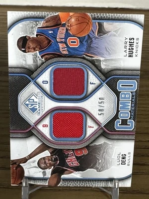 2009-10 SP Game Used #CM-HD Larry Hughes / Luol Deng Combo Materials 50 #/50 - Image 1 of 2
