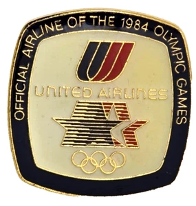 1984 L.A. Olympic United Airlines Sponsor Advertising Hat Pin Pinback Vtg HTF - Picture 1 of 2