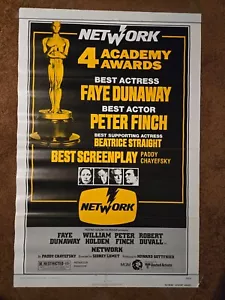 NETWORK 27X41 VINTAGE Original Movie Poster 1976 William Holden/Faye Dunaway - Imagen 1 de 6