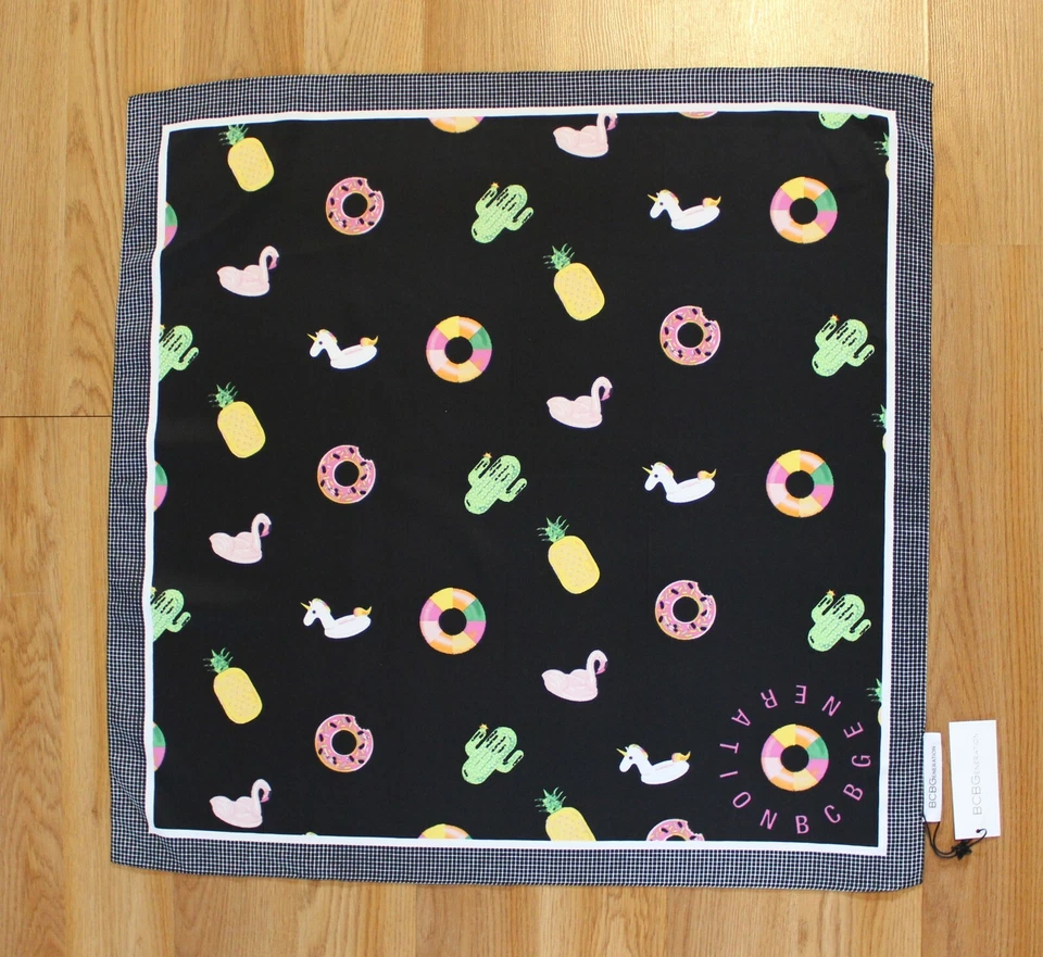 Nueva bufanda bandana cuadrada BCBGeneration fiesta en piscina 24" nueva con etiquetas #BC745 Foto 1 de 1