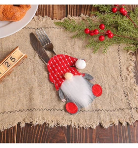 AUS HOT Christmas Faceless Old Man Felt Party Holiday Desktop Tableware Bag - Picture 1 of 12