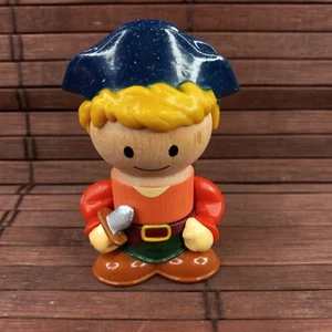 Play Town Pirate Blonde Boy Wood Plastic 3" Figure - Picture 1 of 7