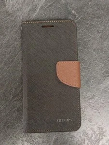 Mercury Samsung S6 Black and Brown Wallet Case - Picture 1 of 2