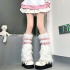 with Leather Belt Boot Socks Faux Fur Ankle Warmer Foot Covers  Women Girls