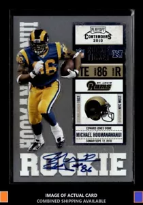 2010 Playoff Contenders #171 Michael Hoomanawanui Auto Rookie Rams - Picture 1 of 2