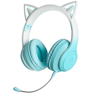 GHDVOP Cat Ear Headphones, Bluetooth 5.1, Cat Ear Headphones, Wireless Headphone