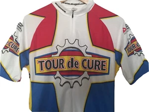 Sugoi Radtrikot Herren M Tour de Cure weiß rot blau Taschen - Bild 1 von 9