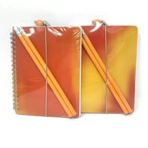 Lot of 2 Journal Spiral Bound Notebooks Gift Set, Holographic Cover, Pencil NEW - Picture 1 of 1