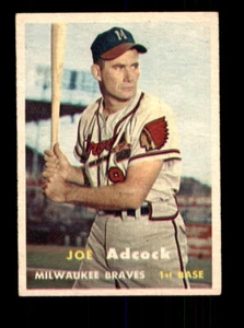Joe Adcock EX 1957 Topps #117 - Imagen 1 de 2