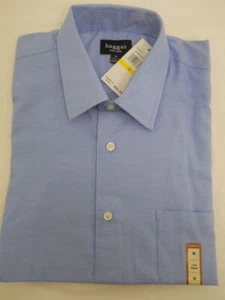 Mens Haggar Dress Shirt Long Sleeve Striking Blue Brand New Size Medium - Bild 1 von 4