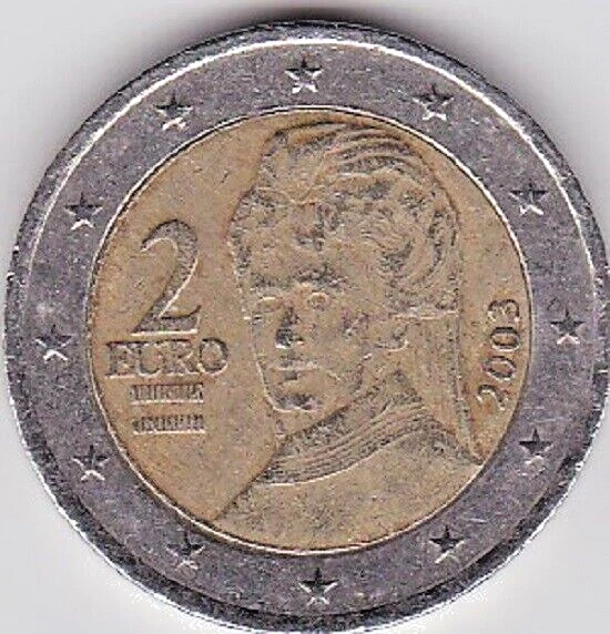  2 EURO AUTRICHE 2003 - Bertha Von Suttner - Type A - - Photo 1/1